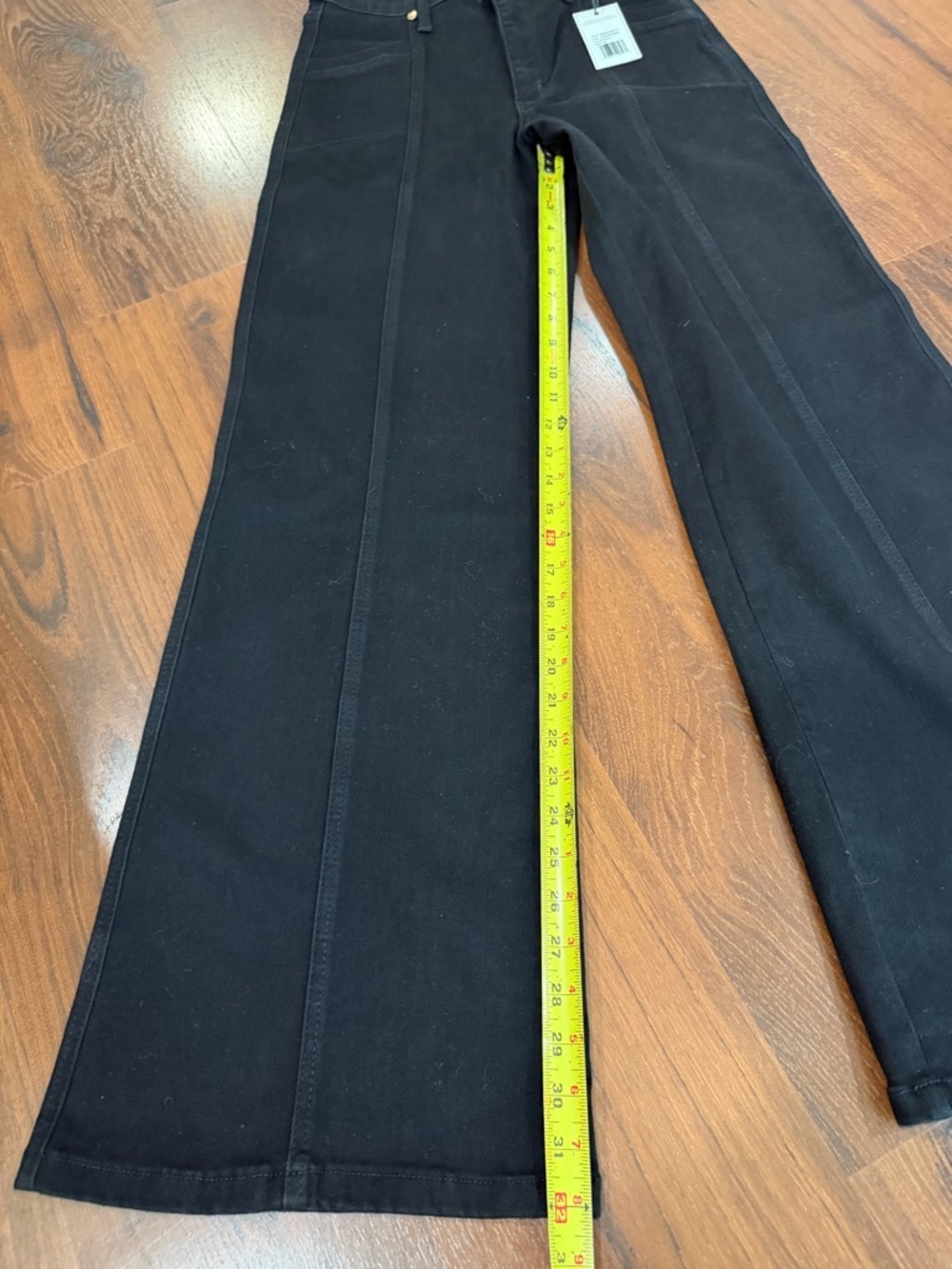 NWT Judy Blue High Waisted Retro Wide Leg Black Denim Jeans Sz 7/28 - Picture 12 of 16